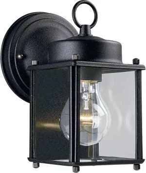 Progress Lighting P5607-31 Flat Glass Lantern Outdoor, 4-1/2-Inch Width x 8-Inch Height, Black