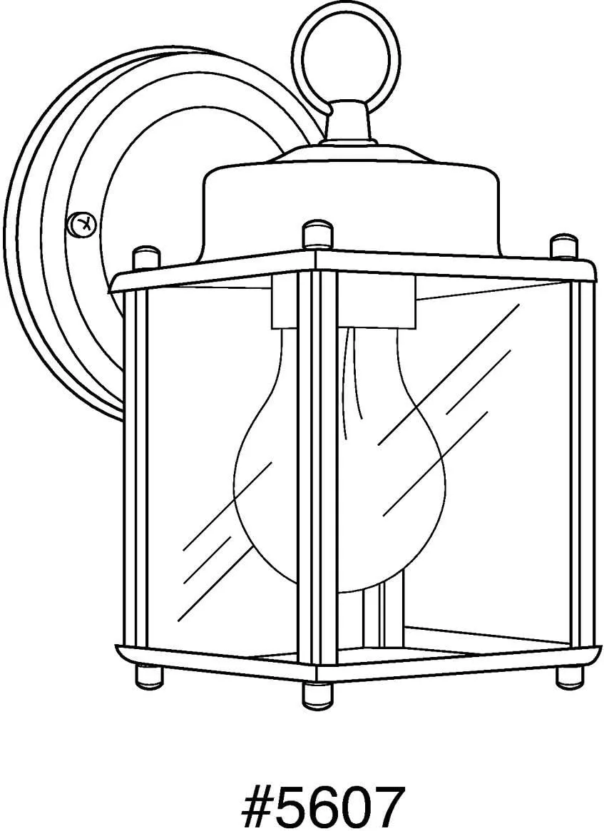 Progress Lighting P5607-31 Flat Glass Lantern Outdoor, 4-1/2-Inch Width x 8-Inch Height, Black