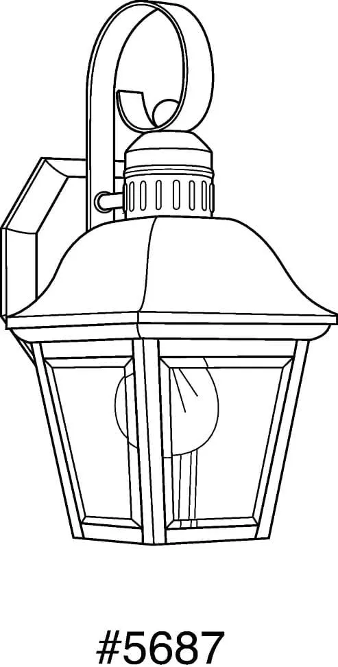 Progress Lighting P5687-20 Andover Outdoor, 5-1/2-Inch Width x 12-1/2-Inch Height, Bronze