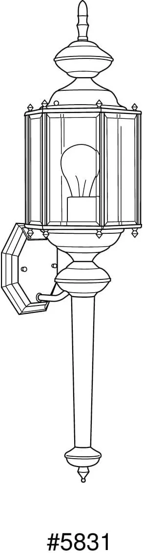 Progress Lighting P5831-31 BrassGUARD Lantern Outdoor, 28.50x7.00x7.00, Black