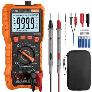 Proster Digital Multimeter 6000 Count - TRMS Voltmeter Multimetro Digital Auto Range Multimeter Tester, NCV Detector DC AC Voltage Current Meter