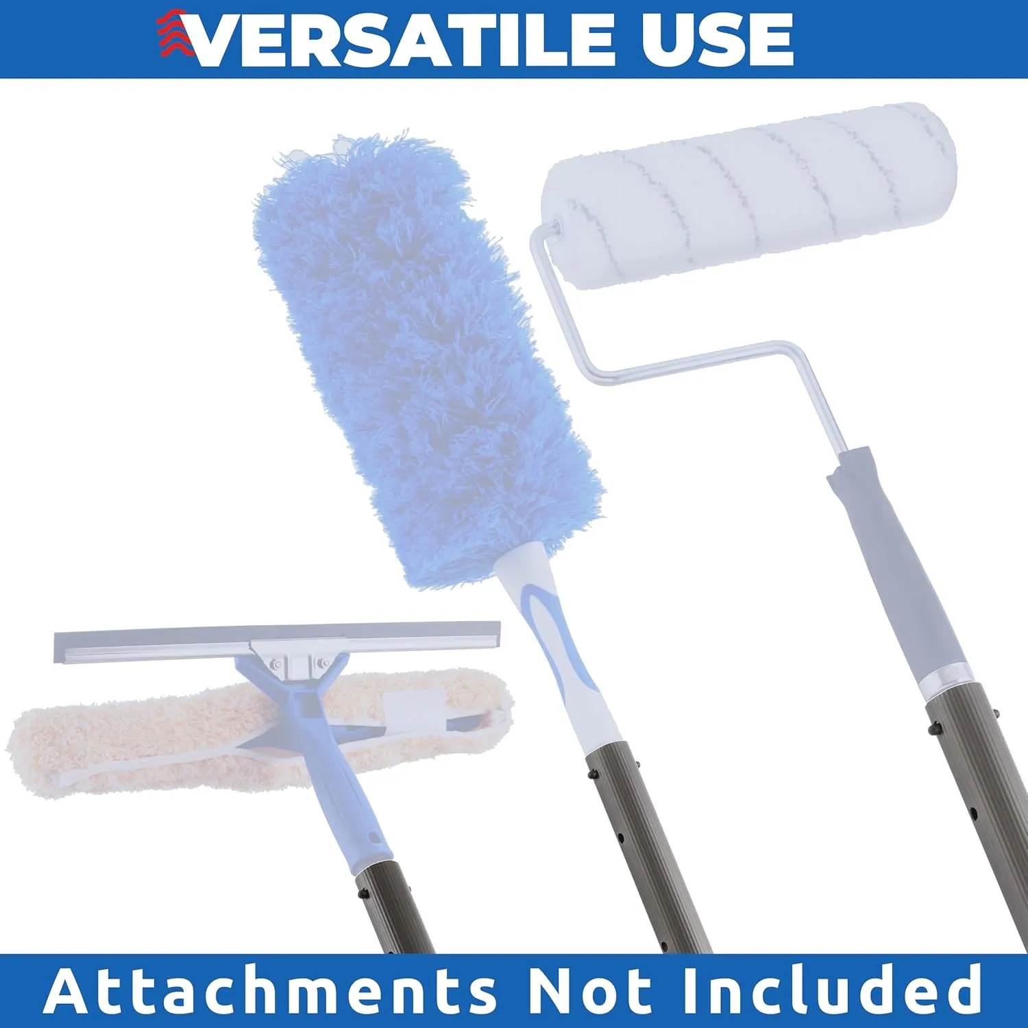 ProTuff 16ft Heavy Duty Telescopic Pool Pole – Unconditional Lifetime Replacement - Instant & Reliable Extension - Universal Fit for Nets, Skimmers, Brushes & Vacuums - Anti-Slip, Comfort Grip