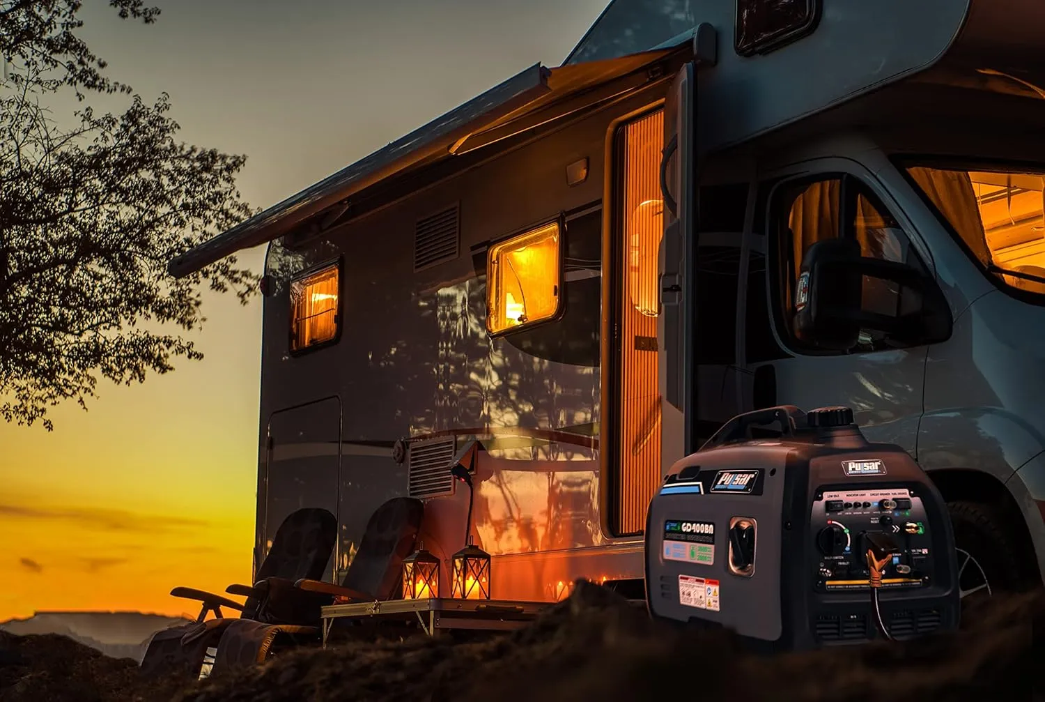 Pulsar Products GD400BN, 4000W Portable super-quiet Dual Fuel & Parallel Capability, RV-Ready, CARB Compliant
