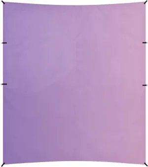Purple Gradient Foldable Beach Canopy UPF50  Lightweight Outdoor Sun Shade Includes Sand Shovel, Sandbags, Stability Poles for Camping, Fishing, Backyard Fun