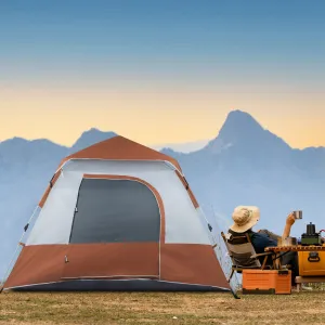 Quick Setup 4 Person Family Camping Tent