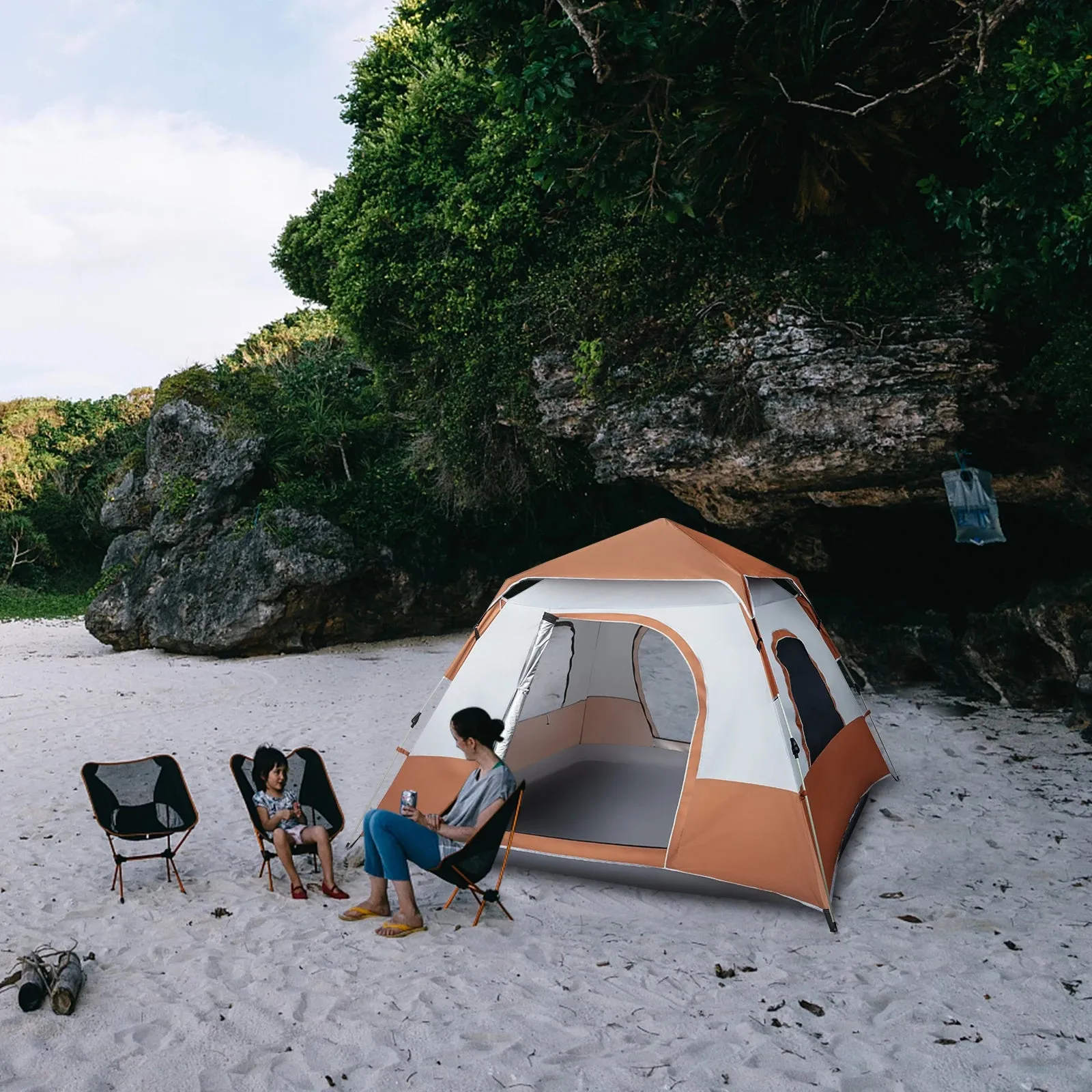 Quick Setup 4 Person Family Camping Tent