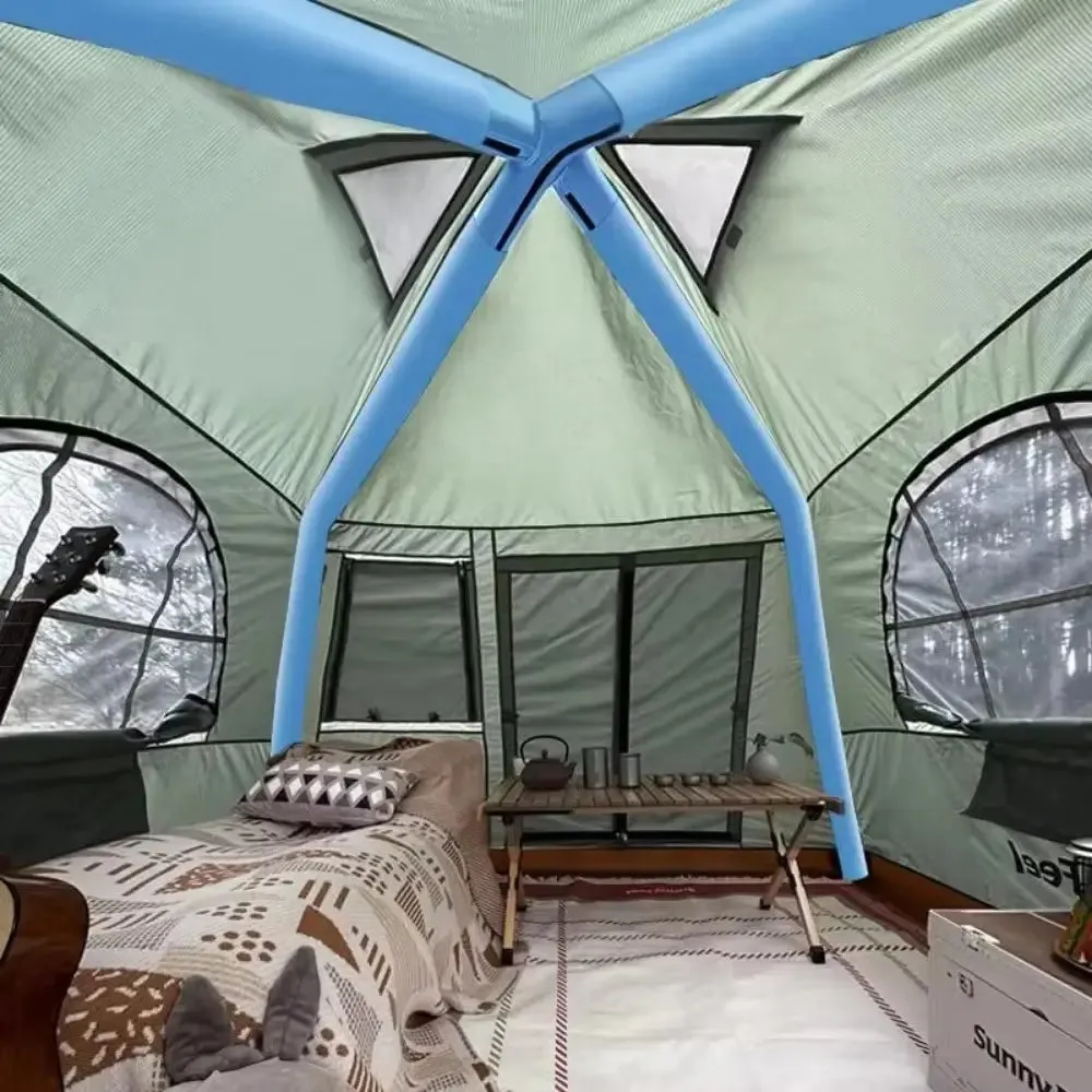 Quick-Setup Inflatable Camping Tent for 4-6 People