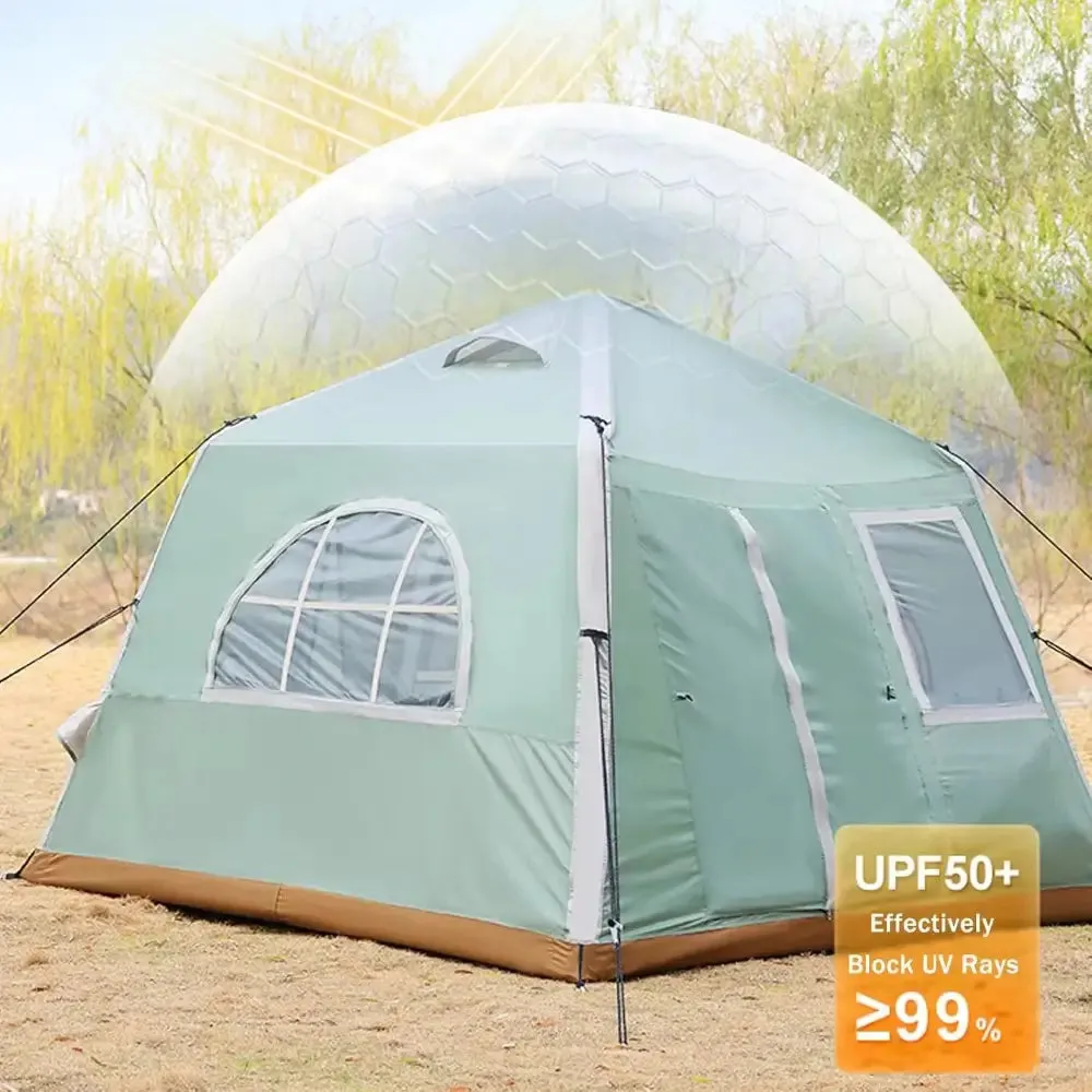 Quick-Setup Inflatable Camping Tent for 4-6 People