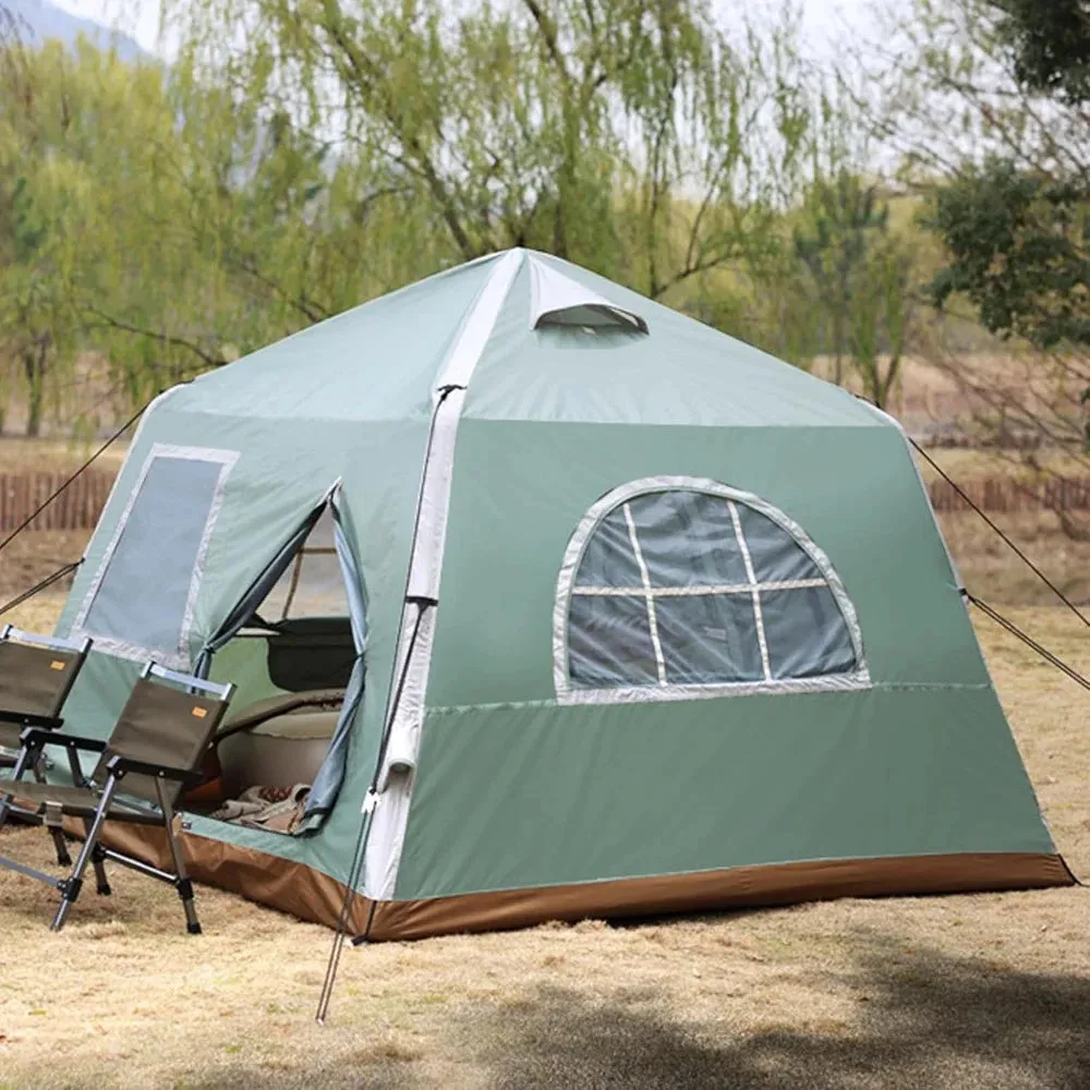 Quick-Setup Inflatable Camping Tent for 4-6 People