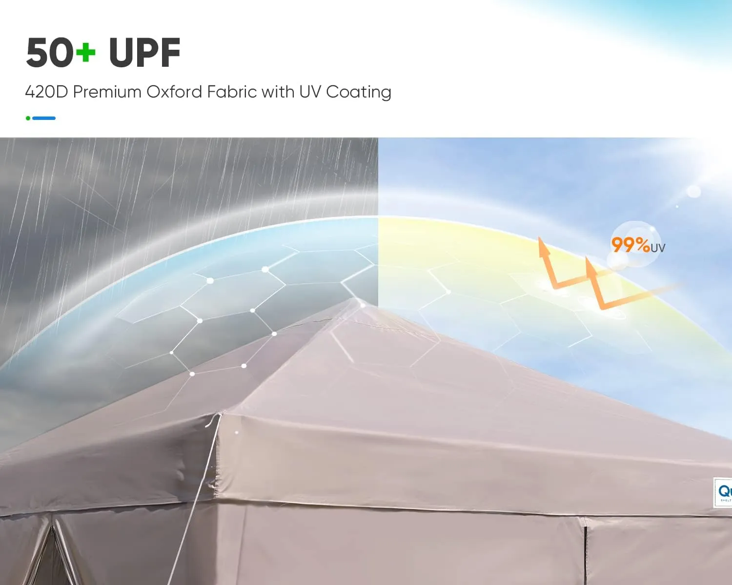 Quictent Easy Pop up Canopy Tent 8'x8' with 4 Detachable Window Sidewalls, One Person Setup, Waterproof Outdoor Portable Vendor Event Tent Shelter Enclosed, Wheeled Bag Included