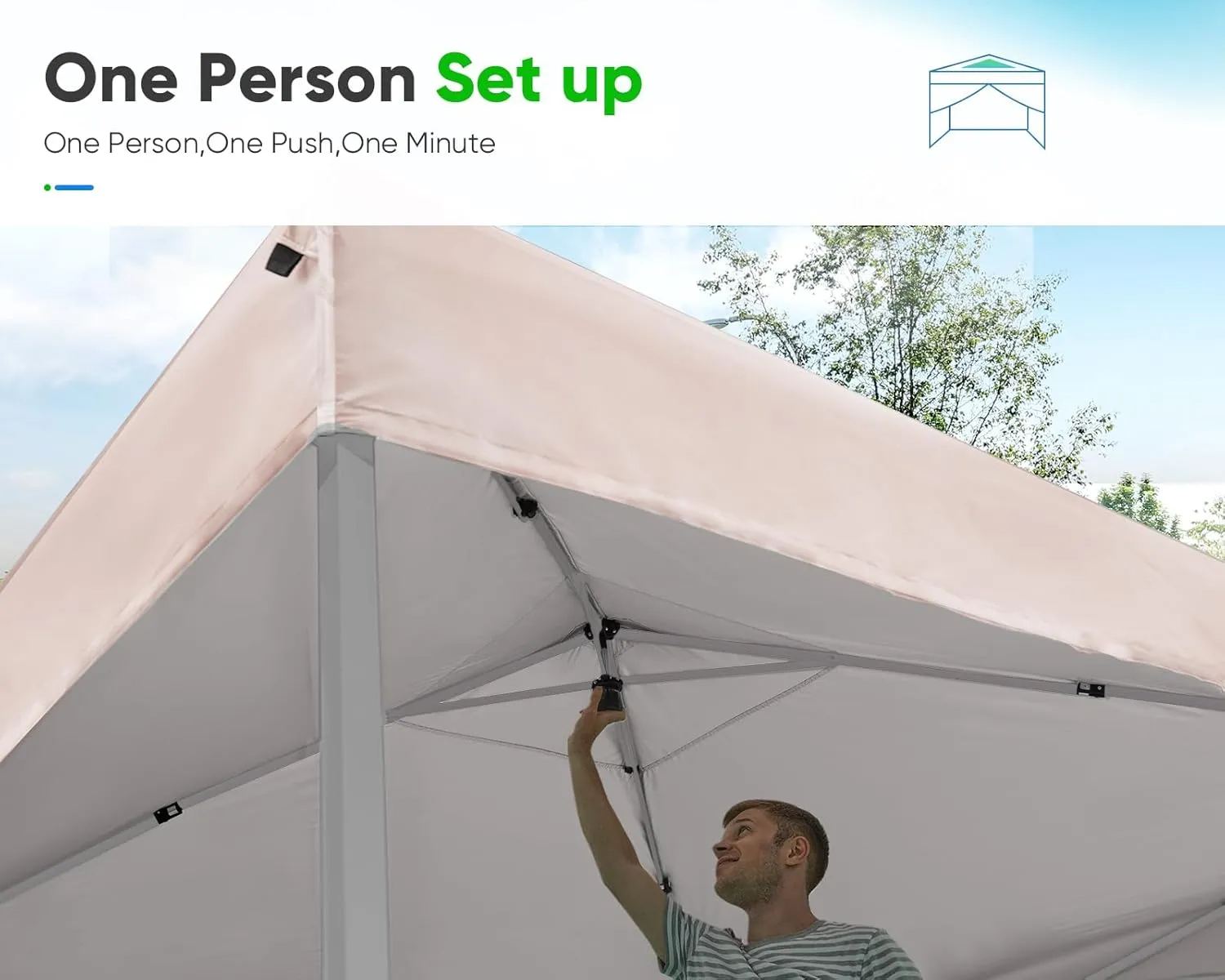 Quictent Easy Pop up Canopy Tent 8'x8' with 4 Detachable Window Sidewalls, One Person Setup, Waterproof Outdoor Portable Vendor Event Tent Shelter Enclosed, Wheeled Bag Included