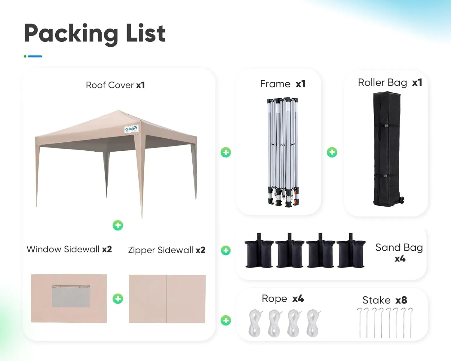 Quictent Easy Pop up Canopy Tent 8'x8' with 4 Detachable Window Sidewalls, One Person Setup, Waterproof Outdoor Portable Vendor Event Tent Shelter Enclosed, Wheeled Bag Included