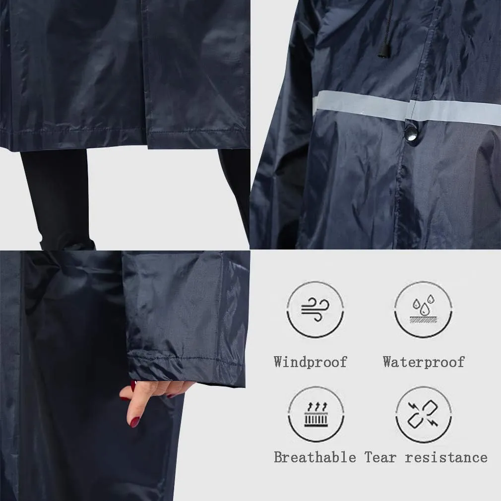 Rain Coats for Adults Rain Ponchos with Hoods Man Lightweight Raincoats Long Waterproof Jacket Windbreaker for Men Women