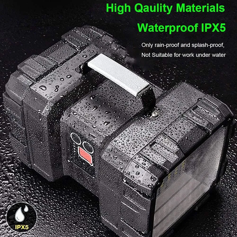 Rechargeable Flashlight, LED Spotlight Flashlight 10000mAh 12000LM 20h Ultra-Long Standby 3 4 Lights Modes Waterproof Camping Flashlight（35 LEDs）