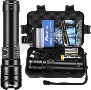Rechargeable Flashlights 2000 High Lumens Long Range 3280 FT, Super Bright USB C LED Flashlight Long Lasting 15 Hours, Powerful Multifunctional Strong Flash Lights, for Emergency Security Camping