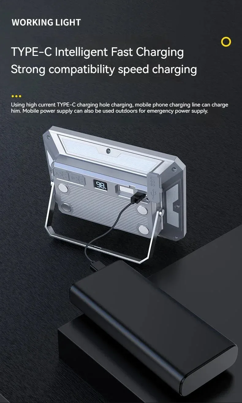 Rechargeable LED Camping Lantern Searchlight Waterproof Portable Outdoor Tent Light Emergency Night Lamp