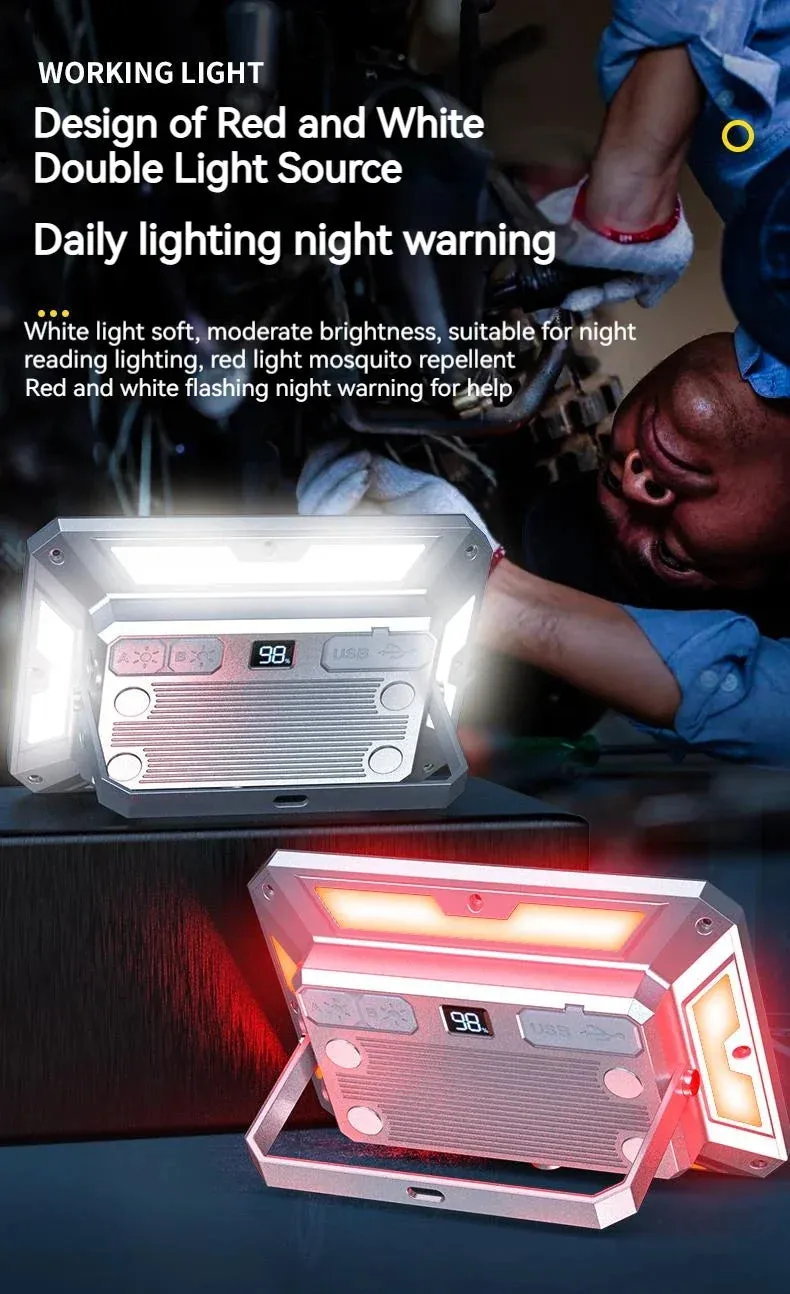 Rechargeable LED Camping Lantern Searchlight Waterproof Portable Outdoor Tent Light Emergency Night Lamp