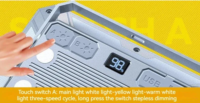 Rechargeable LED Camping Lantern Searchlight Waterproof Portable Outdoor Tent Light Emergency Night Lamp