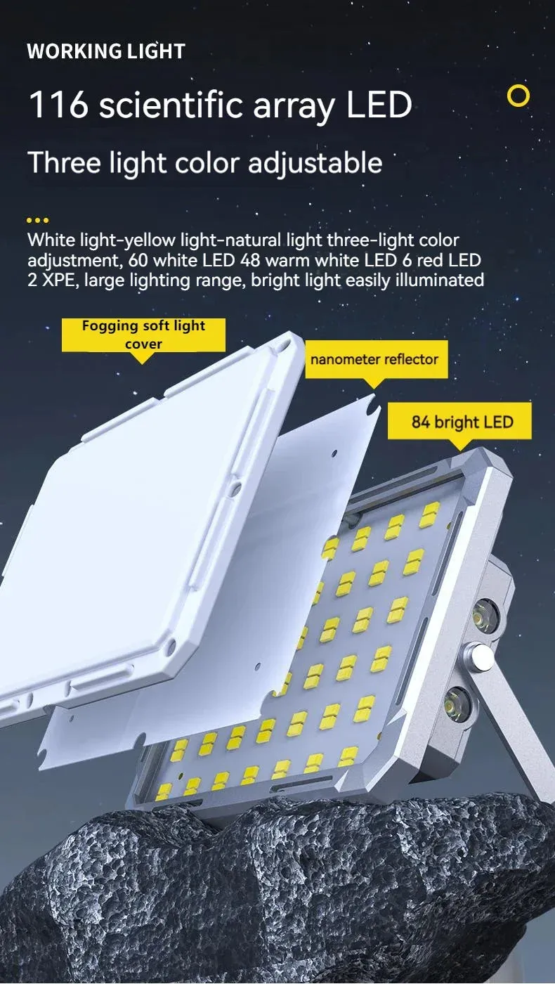 Rechargeable LED Camping Lantern Searchlight Waterproof Portable Outdoor Tent Light Emergency Night Lamp