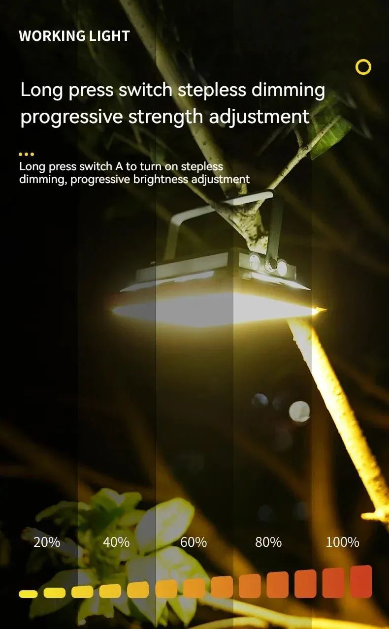 Rechargeable LED Camping Lantern Searchlight Waterproof Portable Outdoor Tent Light Emergency Night Lamp