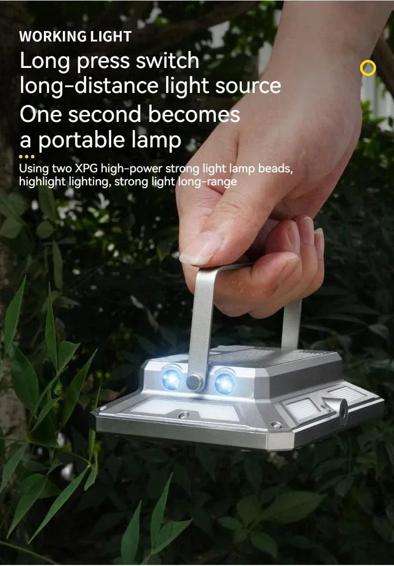 Rechargeable LED Camping Lantern Searchlight Waterproof Portable Outdoor Tent Light Emergency Night Lamp