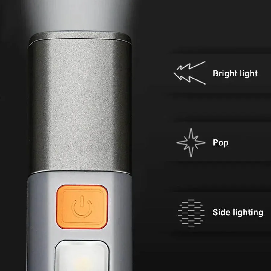 Rechargeable Long-Range Flashlight - Ultra-Bright Waterproof  Versatile