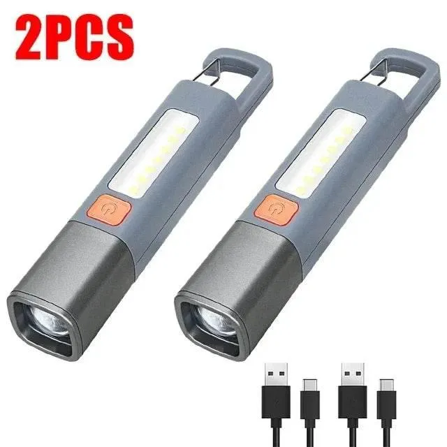 Rechargeable Long-Range Flashlight - Ultra-Bright Waterproof  Versatile