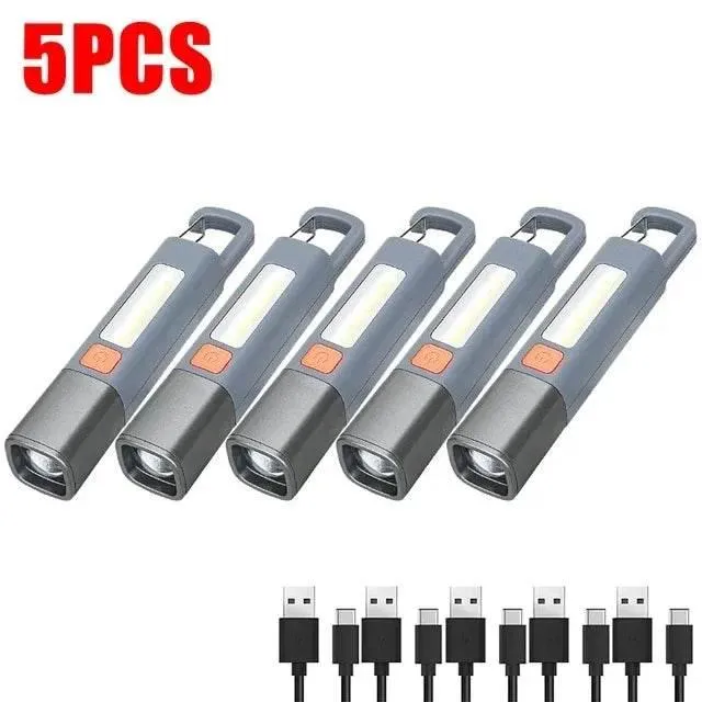 Rechargeable Long-Range Flashlight - Ultra-Bright Waterproof  Versatile
