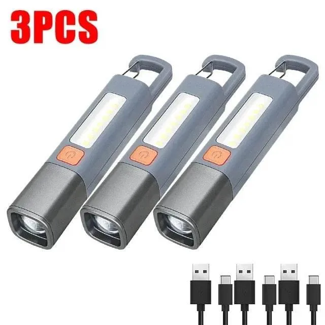 Rechargeable Long-Range Flashlight - Ultra-Bright Waterproof  Versatile