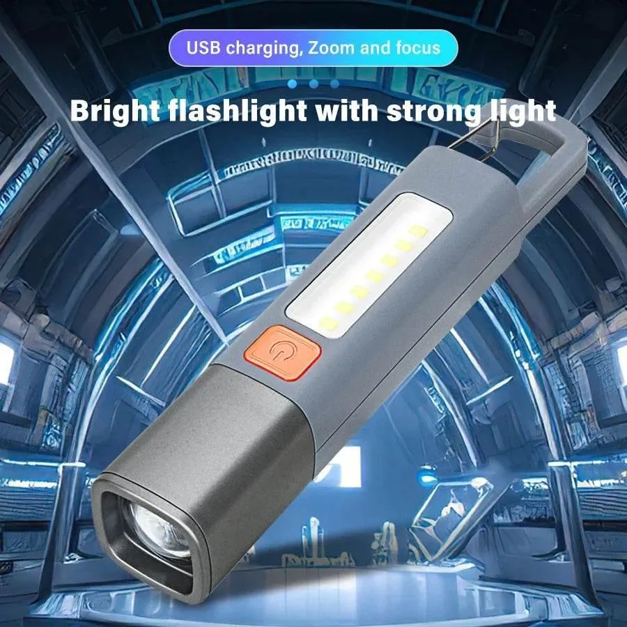 Rechargeable Long-Range Flashlight - Ultra-Bright Waterproof  Versatile