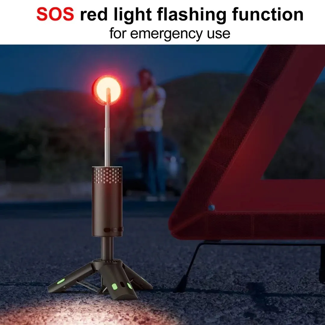 Rechargeable Telescopic Camping Lantern 10000mAh, Dimmable Fishing Light, Emergency Power Failure Lamp