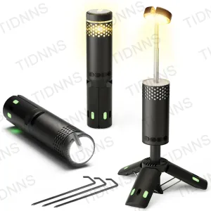 Rechargeable Telescopic Camping Lantern 10000mAh, Dimmable Fishing Light, Emergency Power Failure Lamp
