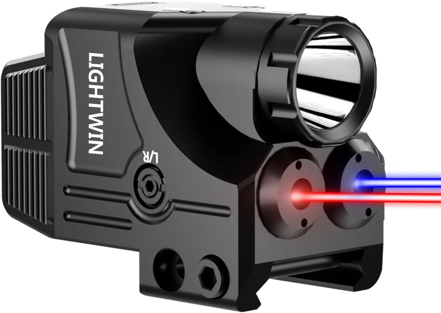 Red Blue Purple Laser Beams with 800 Lumens Flashlight for Pistols, 3 in 1 Laser Light Combo, Tactical USB Rechargeable Laser Sight, Strobe & Steady Flashlight for Picatinny Rail