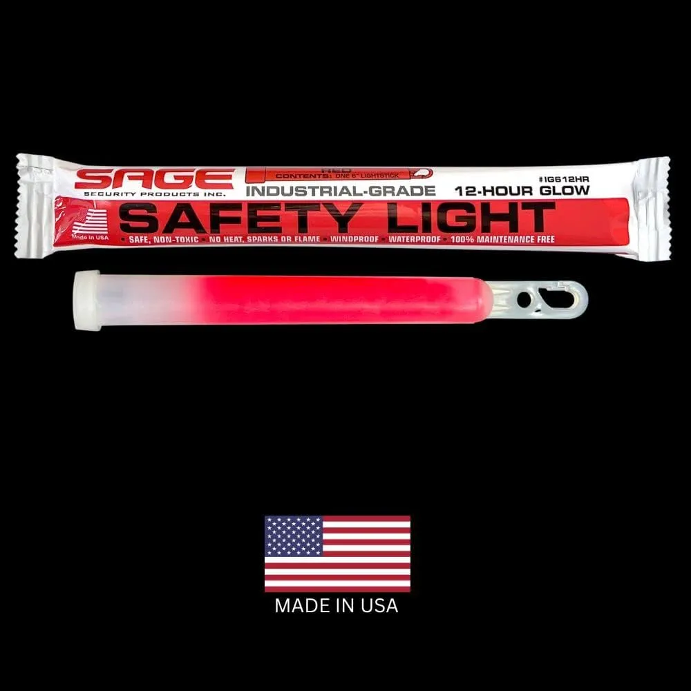 Red Emergency Safety Glow Sticks -50 Pack