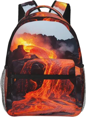 Red Hot Lava from Kilauea Volcano Backpack for Women Men Laptop Backpack Lightweight Computer Bag Travel Casual Daypack