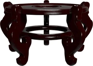 Red Lantern Rosewood Fishbowl Stand - Size 9.5 in. Base Diameter