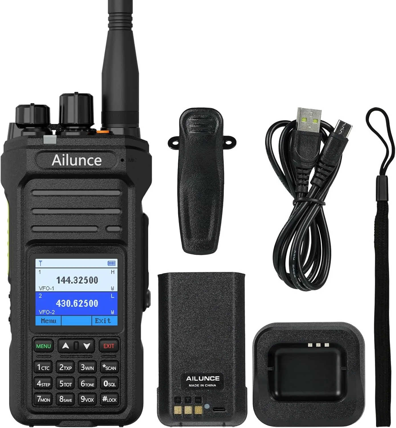 Retevis Ailunce HA1UV Ham Radio,Dual Band Handheld Radio,IP67 Waterproof Rugged Durable Two Way Radio,NOAA Weather Alert,One Key Alarm,2800mAh USB-C,Hurricanes Emergency Long Range Walkie Talkies