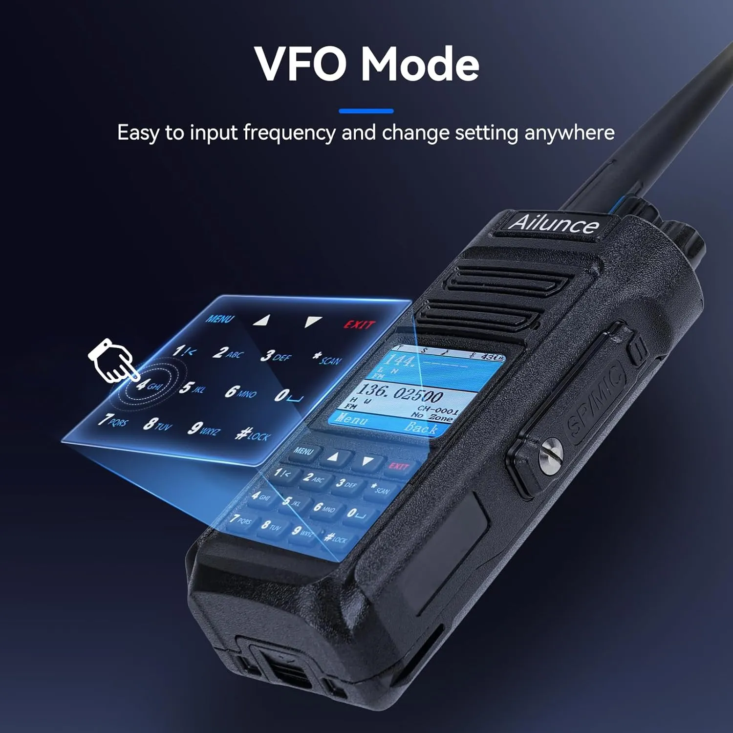 Retevis Ailunce HD2 Ham Radio, HD1 New Version, DMR Handheld Radio, Digital Analog Two Way Radio, 500K Contacts, 3200mAh Battery, IP67 Waterproof, Long Range Walkie Talkies for Emergency Rescue