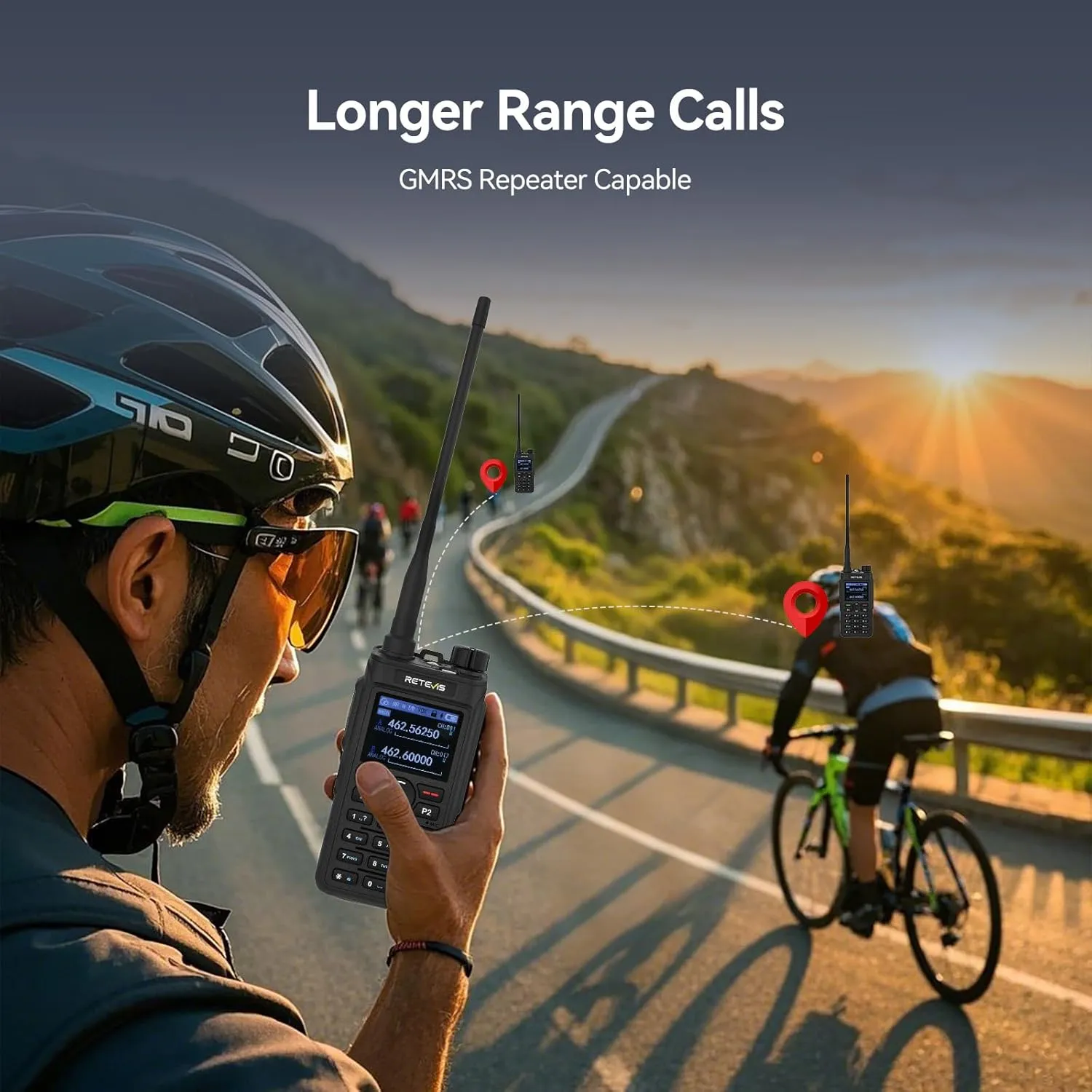 Retevis C2 GMRS Handheld Radio,Emergency Two Way Radio Long Range,Repeater Capable,Dual Watch, NOAA,Noise Canceling,Flashlight,2000mAh,Walkie Talkies with USB-C Charger Full Kit (1Pack)