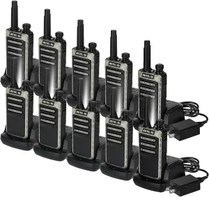 Retevis RB66 Fast Charging Two Way Radio,2 Way Radios Walkie Talkies Long Range,Flashlight,Fluorescent Design,USB-C Charging,FRS Walkie-Talkie for Campground Salon Event Planning(10 Pack)
