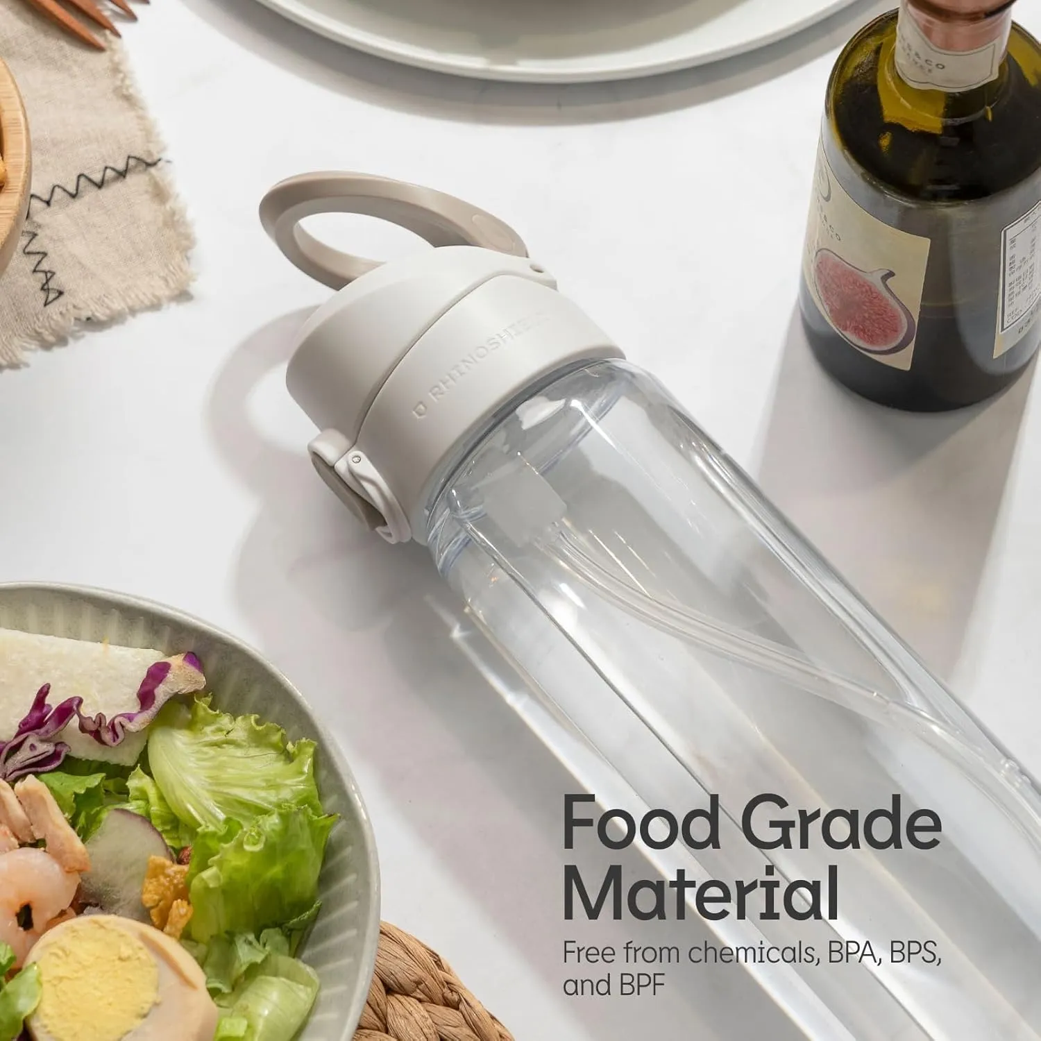 RhinoShield AquaStand Magnetic Bottle 27oz | Tritan Straw Bottle, MagSafe Handle, Adjustable Tripod, Leak Proof, Lightweight - I Can Drink This All Day