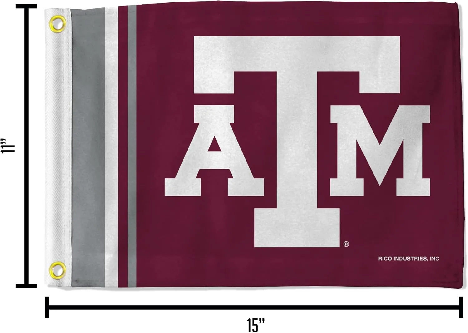 Rico Industries NCAA Stripes Utility Flag - Double Sided - Great for Boat/Golf Cart/Home ect.