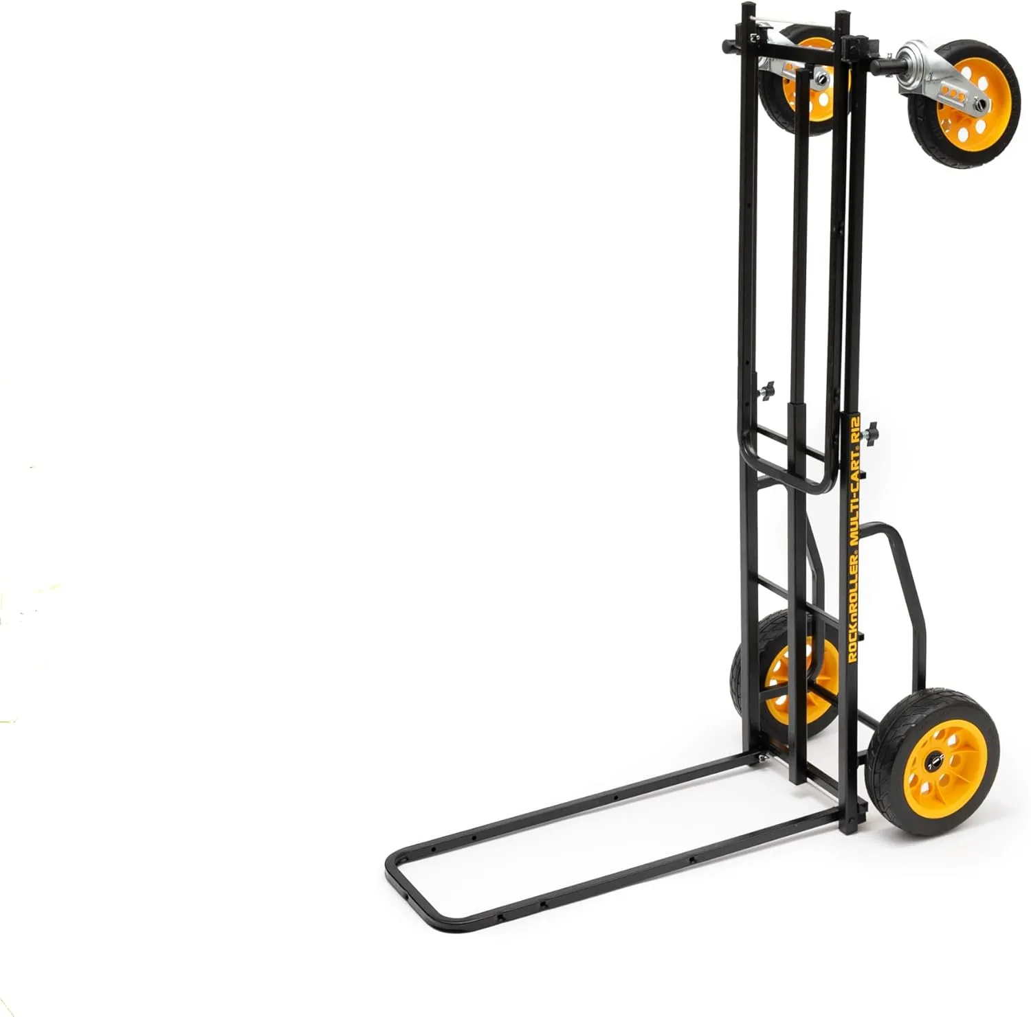 Rock-N-Roller R12RT (All Terrain) 8-in-1 Folding Multi-Cart/Hand Truck/Dolly/Platform Cart/34" to 52" Telescoping Frame/500 lbs. Load Capacity, Black