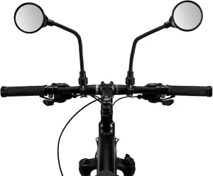 ROCKBROS Bike Mirror Handlebar Mount 360°Rotatable Adjustable Bicycle Rear View Mirror HD Wide Angle Clear Acrylic Convex Safe Bike Mirror for Mountain Road Bike Electric Motorcycle