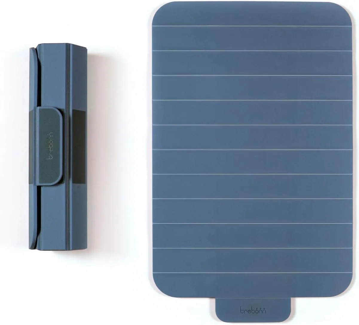 ROLL, Plastic Expandable Cutting Board, Flexible, Portable, Rollable, Space Saving, Nonslip, Everyday Use, Blue-Gray, 1 Count
