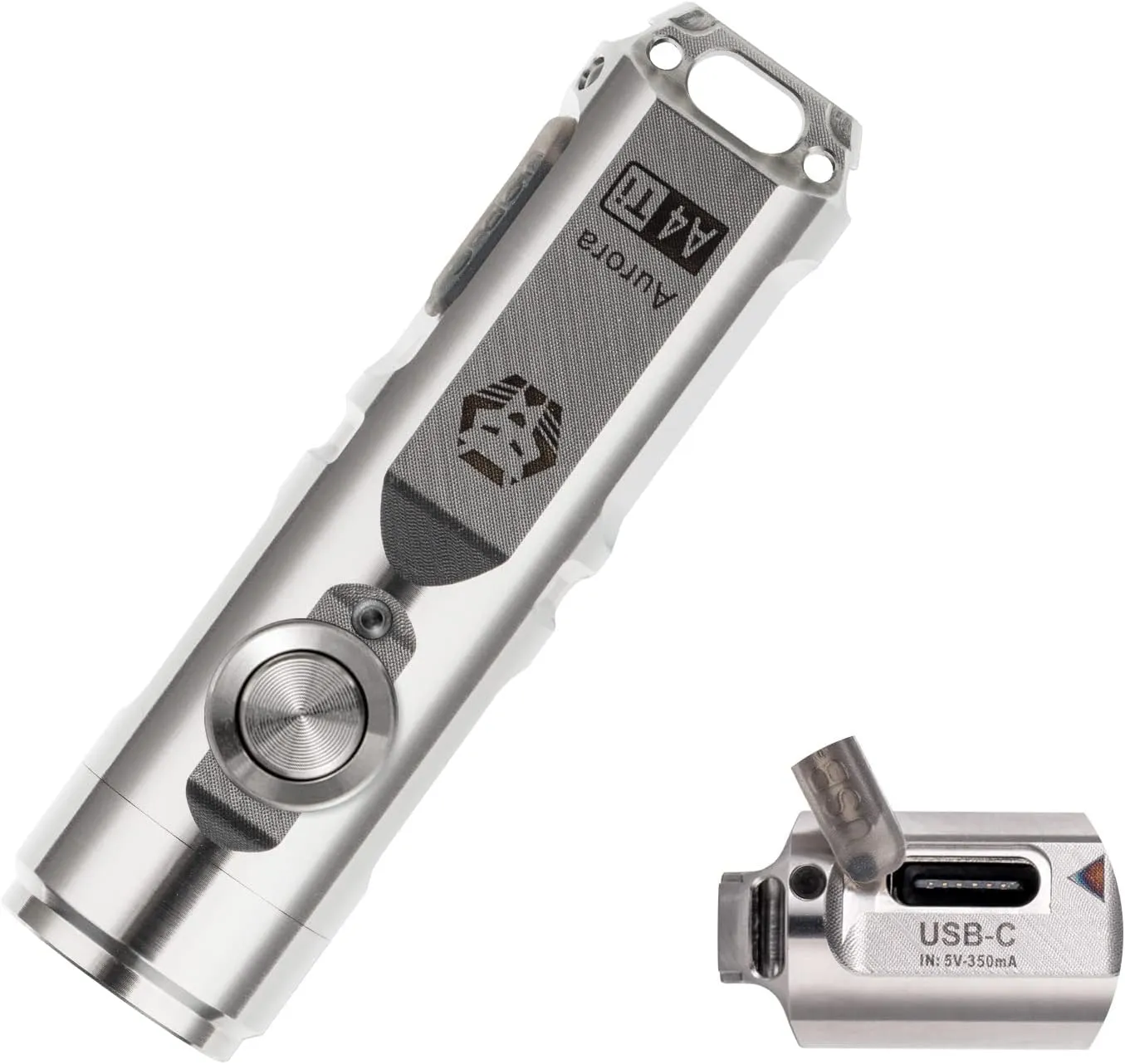 RovyVon Aurora A4 EDC Keychain Flashlight - Upgraded 4th Gen, USB C Rechargeable, Titanium 650 Lumens Super Bright Handheld Light, Five Lighting Modes, Mini for Everyday Carry