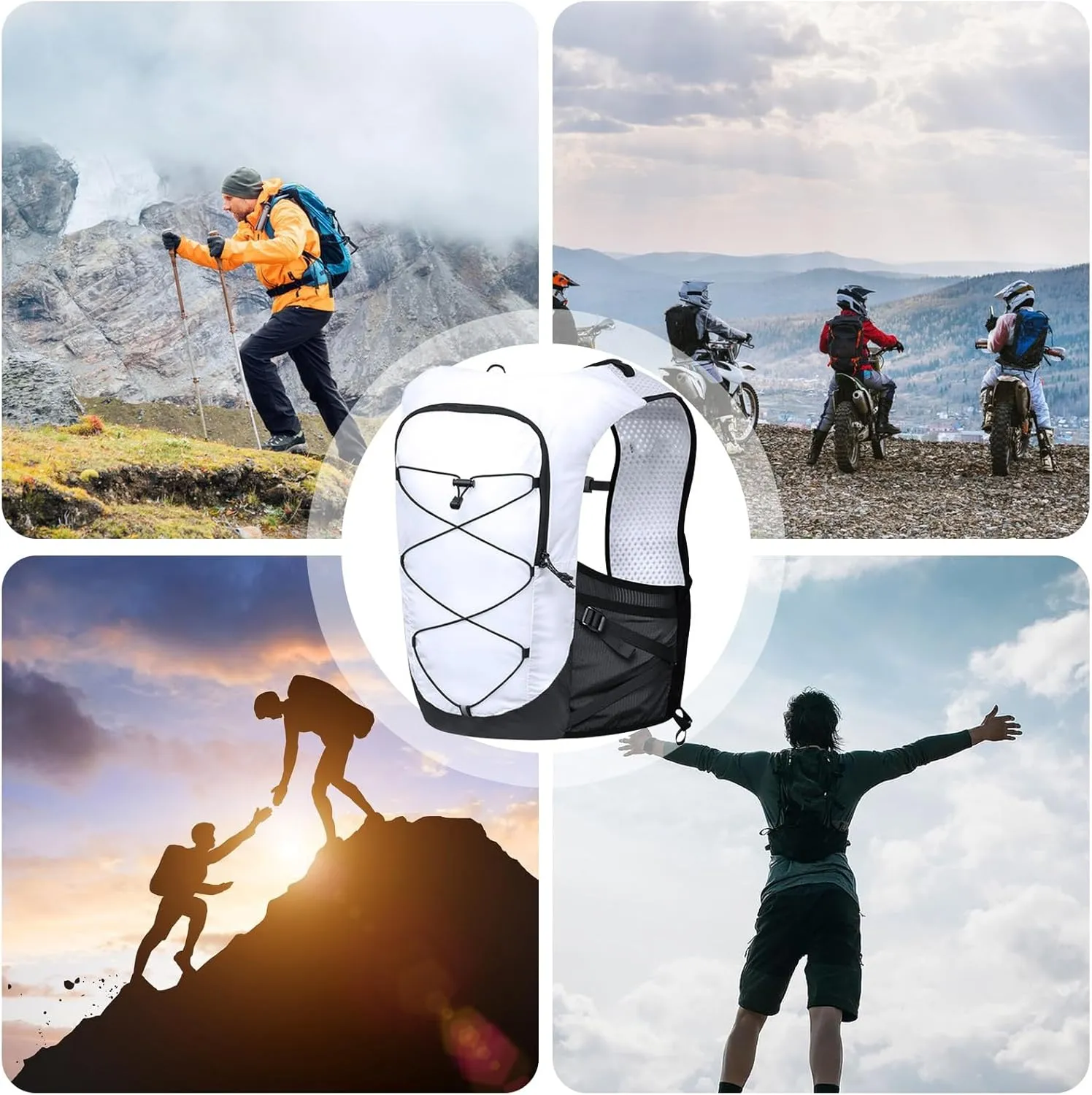 Running Backpack - Sports Trail Gear, Outdoor Fitness Bag | Hydration Pack Integration, Lightweight Jogging Rucksack, Backpack for Trail Running