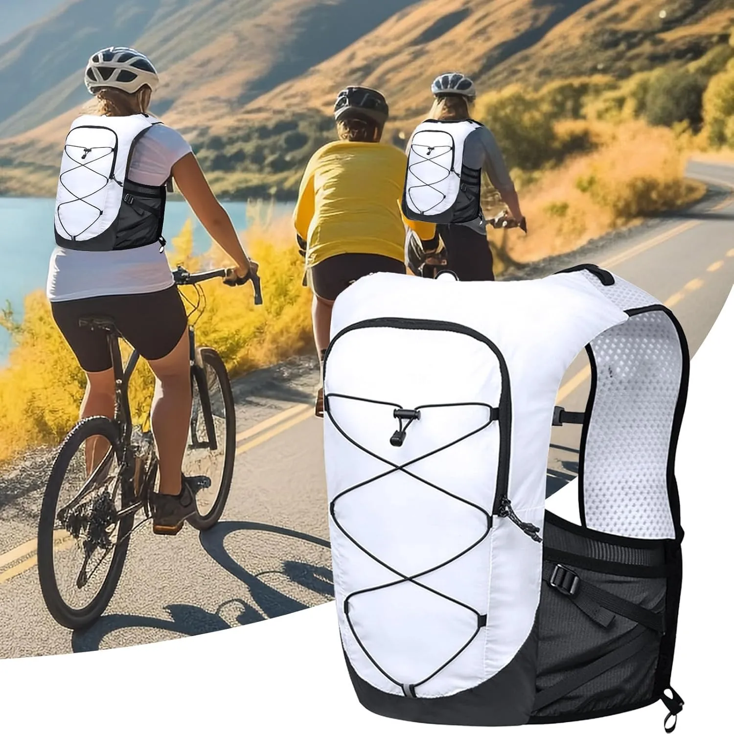 Running Backpack - Sports Trail Gear, Outdoor Fitness Bag | Hydration Pack Integration, Lightweight Jogging Rucksack, Backpack for Trail Running