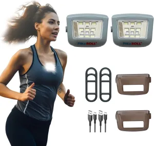 Running Lights, Waterproof LED Clip-On Light, 300 Lumens, USB Rechargeable, Suitable for Hiking, Running, Biking, Walking Dog, Car Repair, Emergency
