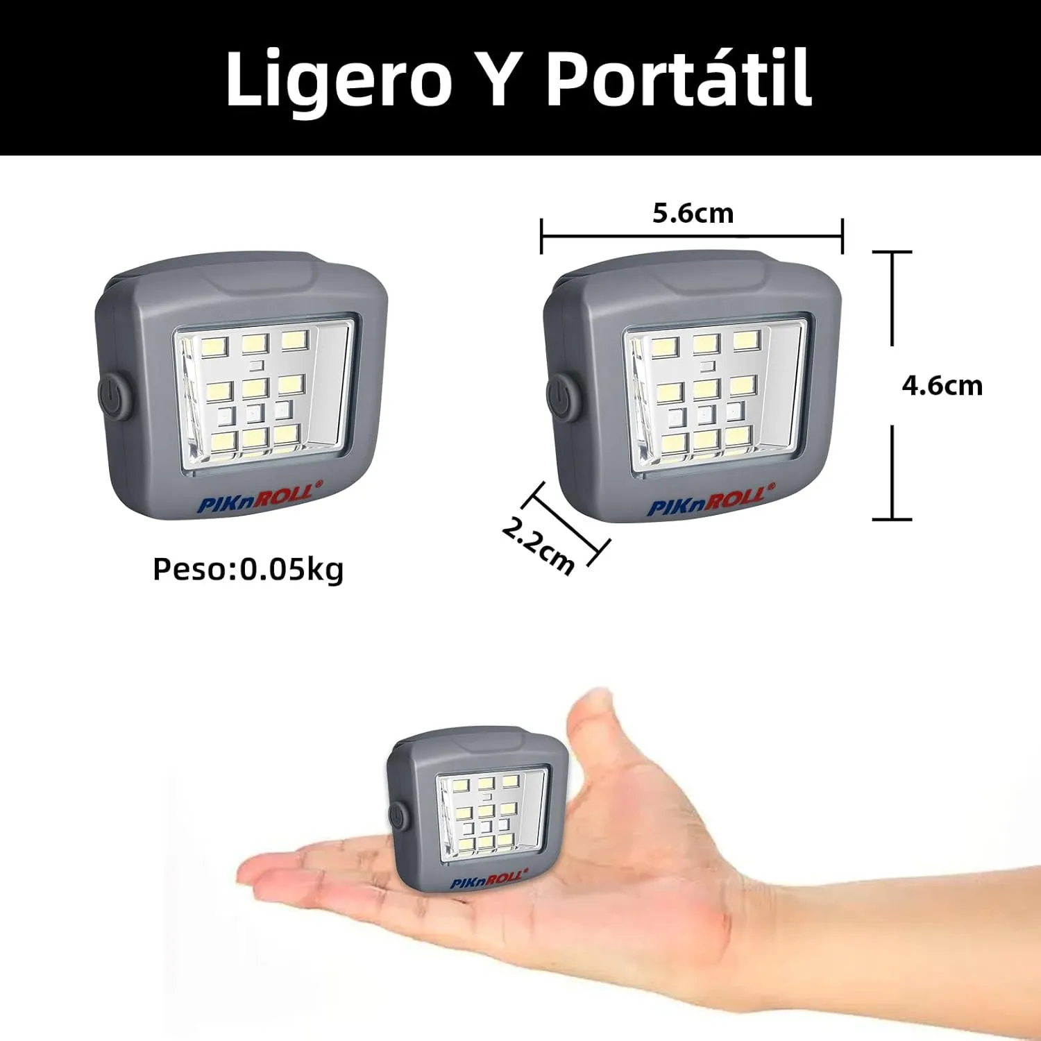 Running Lights, Waterproof LED Clip-On Light, 300 Lumens, USB Rechargeable, Suitable for Hiking, Running, Biking, Walking Dog, Car Repair, Emergency